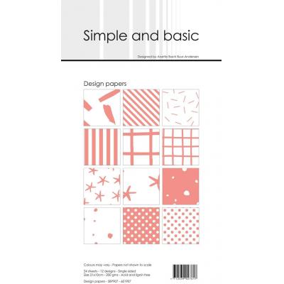 Simple and Basic Paper Pad Designpapier - Basic Fresh Peach